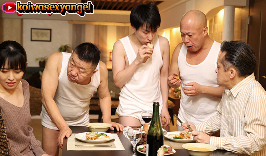 NSFS-200 โน้มน้าวให้ภรรยา ยอมมีเซ็กกับเพื่อนๆอีกสามคน ยอมโดนเย็ดแบบลงแขกครั้งแรก