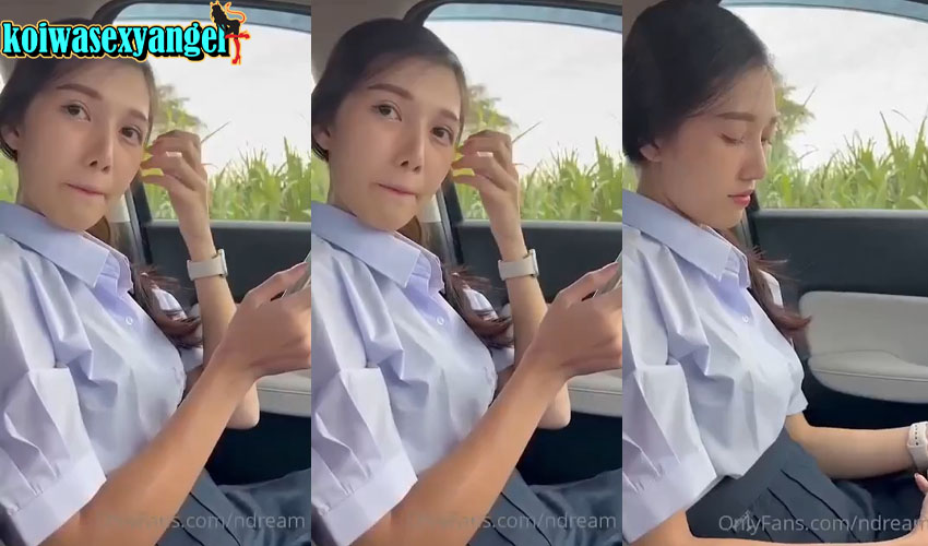 คลิปหลุดน้องดรีม Onlyfans ndream ใส่ชุดนักเรียน นั้งรถชมวิวให้แฟนล้วงจิ๋ม ใส่ กกน.ลายการ์ตูนมาด้วย ทำควยแข็งหนักเลย